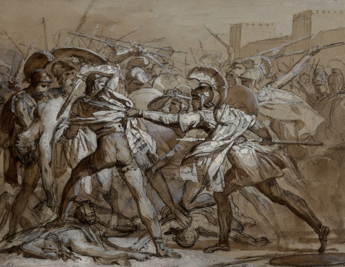 Digital Print - Dispute over the body of Patrocles by Francesco Hayez