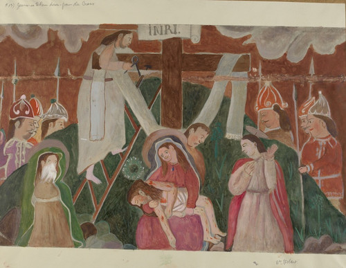 Digital Print - Station of the Cross No. 13 - Jesus is Taken Down from the Cross by William Herbert