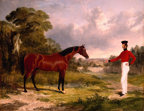 Digital Print - A Soldier with an Officer's Charger by John Frederick Herring Snr.