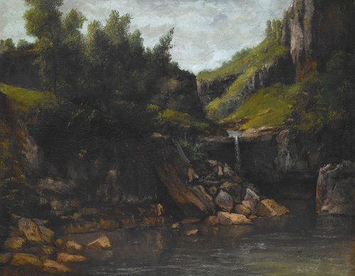 Digital Print - Cascade in a Rocky Landscape by Gustave Dor