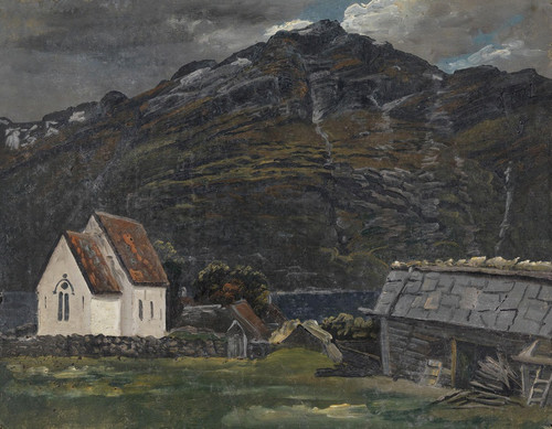 Digital Print - The Church at Ullensvang in Hardanger by Knud Baade