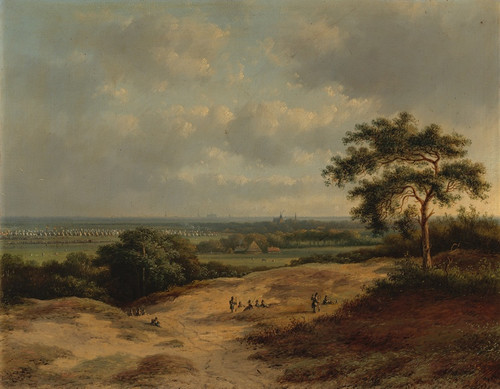 Digital Print - Landschap bij Bergen met legerkamp by Bernardus Gerardus ten Berge