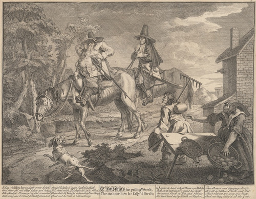 Digital Print - Hudibras Sallying Forth (no.2) by William Hogarth