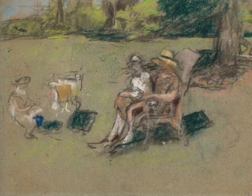 Digital Print - Madame Henri Kapferer et ses enfants by douard Vuillard