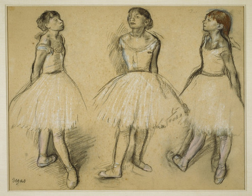 Digital Print - Three Studies of a Dancer in Fourth Position by Edgar Degas