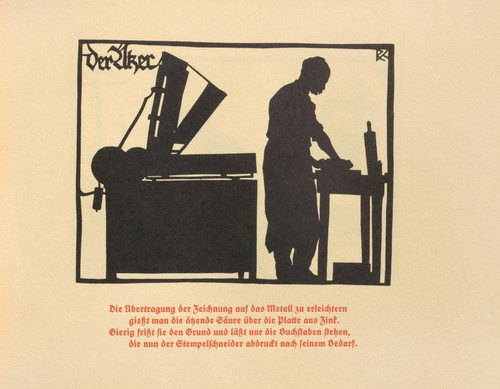Digital Print - Die Schriftgiesserei im Schattenbild Pl.05 by Rudolf Koch