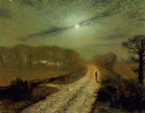 Digital Print - A moonlit landscape by John Atkinson Grimshaw