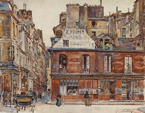 Digital Print - La rue Sauval, vue de la rue Saint-Honor, en 1901. 1er arrondissement by Frdric Houbron