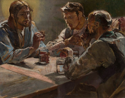 Digital Print - Christ in Emmaus by Jacek Malczewski Digital Print - Christ in Emmaus by Jacek Malczewski