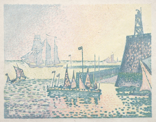 Digital Print - Evening, The Jetty at Vlissingen by Paul Signac