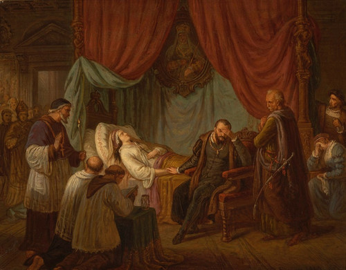 Digital Print - Death of Barbara Radziwi by Aleksander Lesser