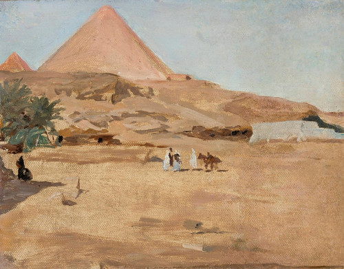 Digital Print - Desert and pyramid motif. From the journey to Egypt by Jan Cigliski