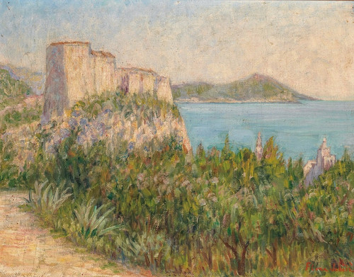 Digital Print - A View of Lovri Jenac Fortress in Dubrovnik by Flora Jaksic