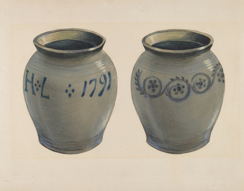 Digital Print - Stoneware Vase by Fred Weiss