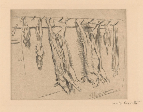 Digital Print - Geslachte varkens by Lovis Corinth