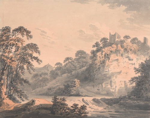 Digital Print - Knaresborough Castle, Yorkshire by William Gilpin