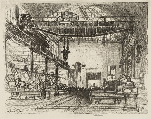 Digital Print - Planing Big Shells by Joseph Pennell