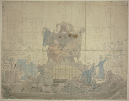 Digital Print - Moritz von Schwinds Abschiedsfeier aus Frankfurt by Johann Baptist Scholl The Younger