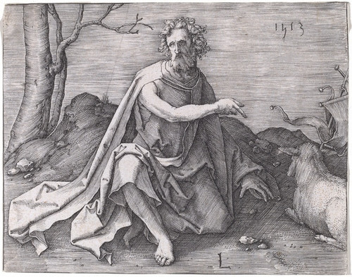 Digital Print - Saint John the Baptist in the Desert by Lucas Van Leyden