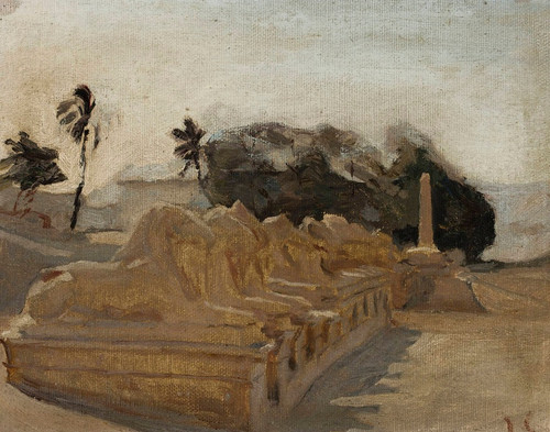 Digital Print - Sphinx Alley, temple of Amun-Re in Karnak. From the journey to Egypt by Jan Cigliski