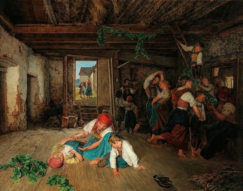 Digital Print - Preparing the Celebration of the Wine Harvest by Ferdinand Georg Waldmller