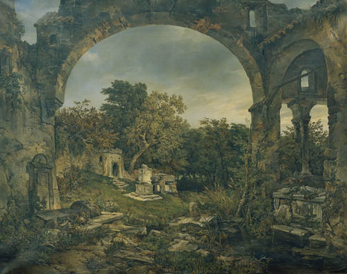 Digital Print - Verdeter Friedhof by Joseph Selleny