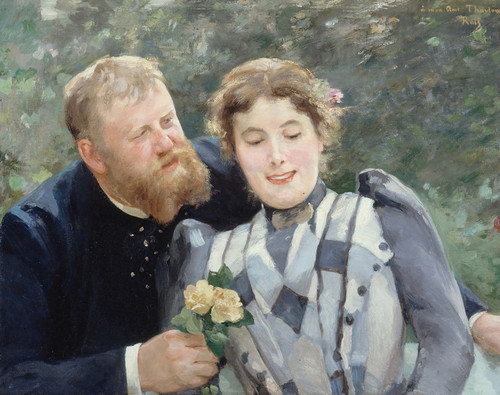 Digital Print - Portrait de Thaulow et sa femme by Alfred Philippe Roll