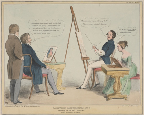 Digital Print - Vacation Amusements. No. 4 Cultivating the Fine Arts.- Etching, & c. or HB's Ascendancy in danger! by John Doyle