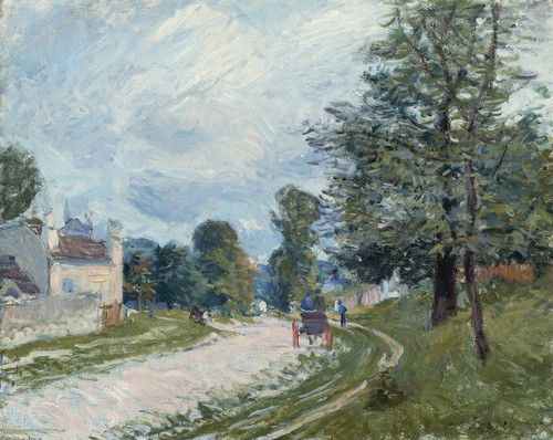 Digital Print - A Turn in the Road by Alfred Sisley