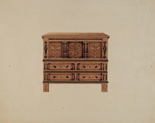 Digital Print - Two Drawer Sunflower Chest - front view by Martin Partyka Digital Print - Two Drawer Sunflower Chest - front view by Martin Partyka