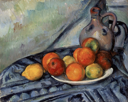 Digital Print - Fruit and a Jug on a Table by Paul Czanne