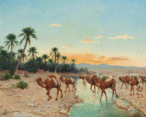 Digital Print - The Caravan by Jean Baptiste Paul Lazerges Digital Print - The Caravan by Jean Baptiste Paul Lazerges
