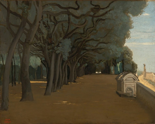 Digital Print - Rome; Terrasse De La Villa Pamphili by Jean-Baptiste-Camille Corot