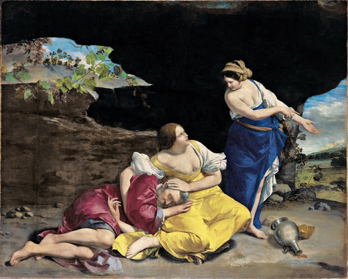 Digital Print - Lot And His Daughters by Orazio Gentileschi