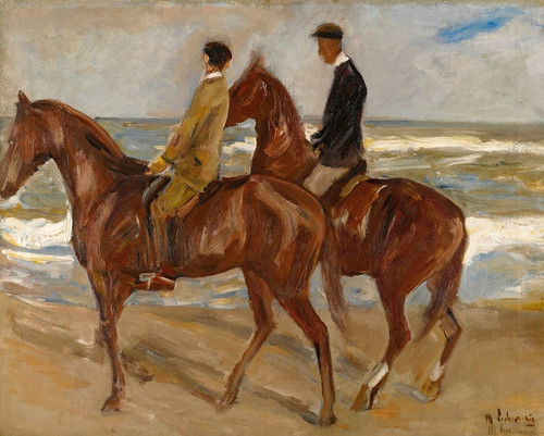 Digital Print - Two Riders On The Beach by Max Liebermann