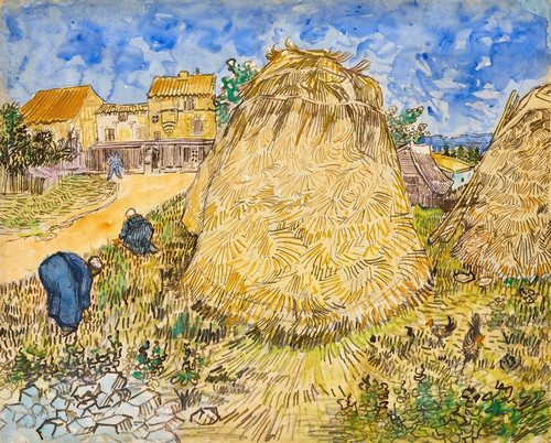 Digital Print - Meules de bl by Vincent van Gogh