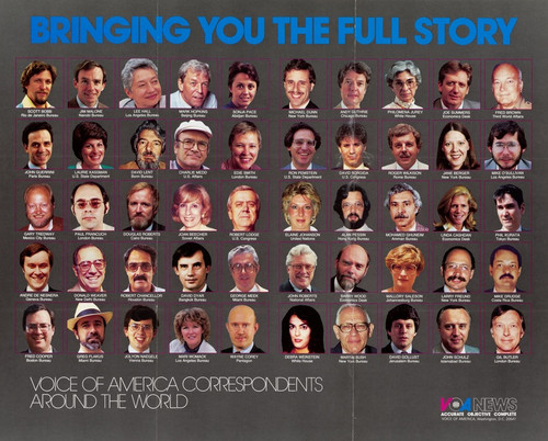 Digital Print - BRINGING YOU THE FULL STORY. VOICE OF AMERICA CORRESPONDENTS AROUND THE WORLD. by U.S. Information Agency