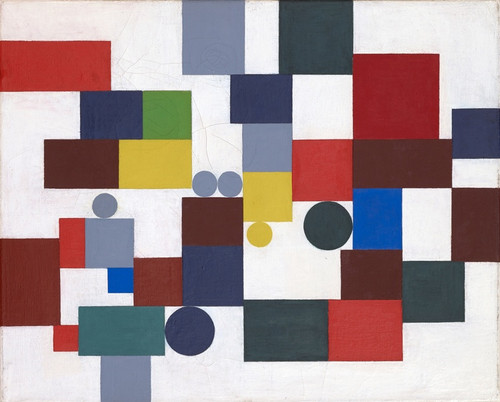 Digital Print - Composition with Tetragons, Rectangles and Circles Congruent by Sophie Taeuber-Arp