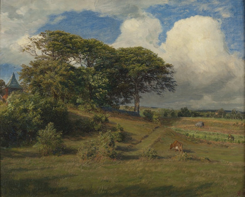 Digital Print - Beeches at the Dagss Church, Halland by Niels Skovgaard