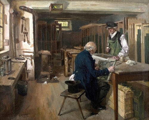 Digital Print - In der Glaserwerkstatt by Wilhelm Rgge der Jngere Digital Print - In der Glaserwerkstatt by Wilhelm Rgge der Jngere