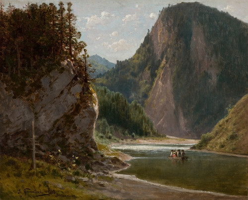 Digital Print - The Dunajec River in the Pieniny Mountains by Jzef Szermentowski