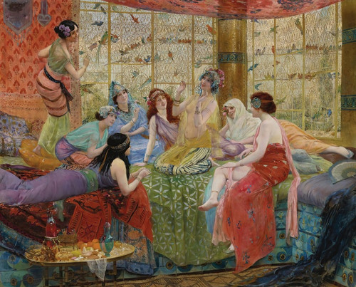 Digital Print - The chattering birds by Georges Antoine Rochegrosse