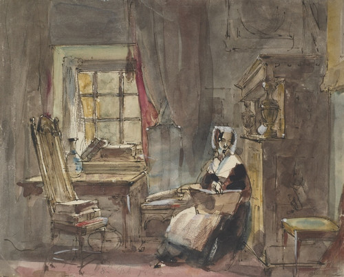 Digital Print - An old time chamber it was'- (Scene from 'Theodore Hook') by Sir David Wilkie