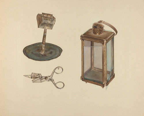 Digital Print - Zoar Candlestick, Snuffer and Lantern by Orville Cline