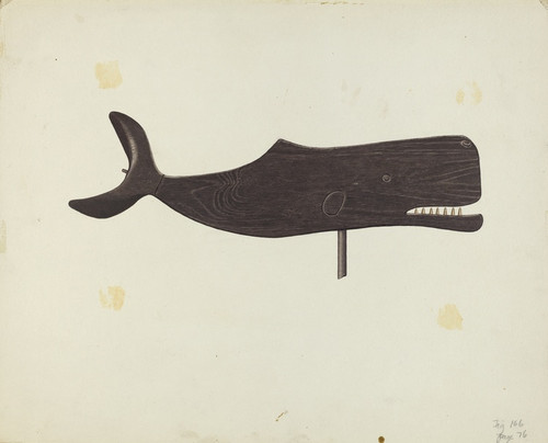 Digital Print - Whale Weather Vane by Albert Ryder