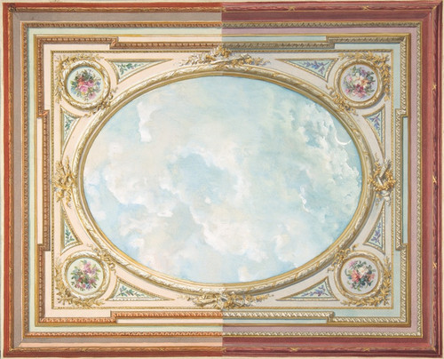 Digital Print - Design for a ceiling of trompe l'oeil sky by Jules-Edmond-Charles Lachaise