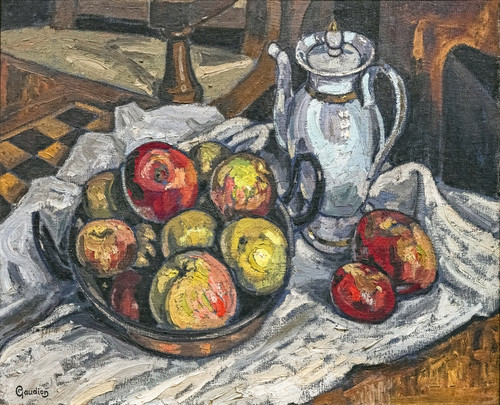 Digital Print - Still life with apples by Georges Gaudion
