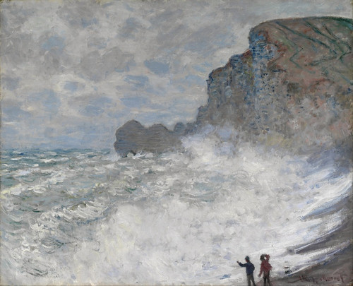 Digital Print - Rough weather at tretat by Claude Monet