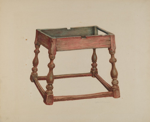 Digital Print - Tavern Table (Top Missing) by Austin L. Davison