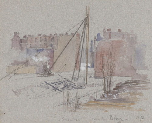 Digital Print - Heiwerkzaamheden aan de Van Eeghenstraat, achter de Parkweg by Jan Hoynck van Papendrecht
